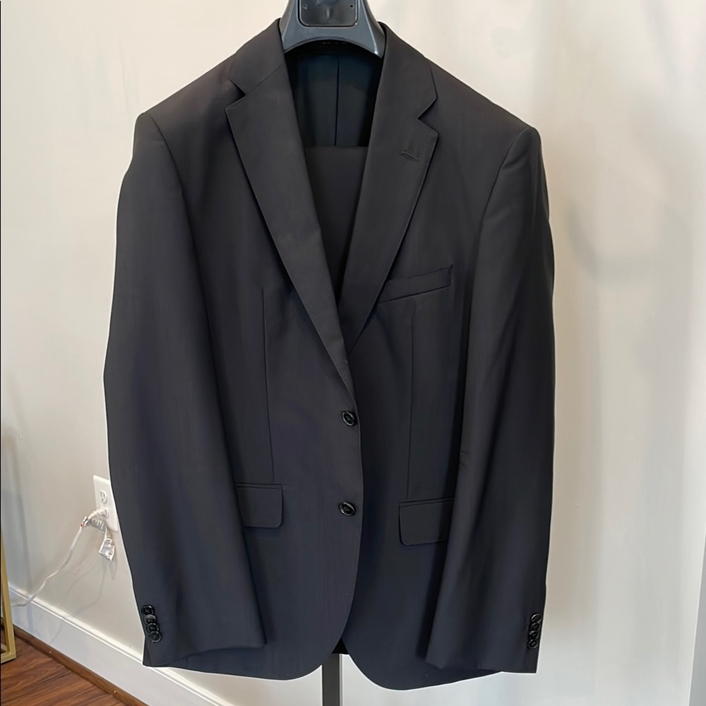 Men's Black Hugo Boss suit.  Size 38R.